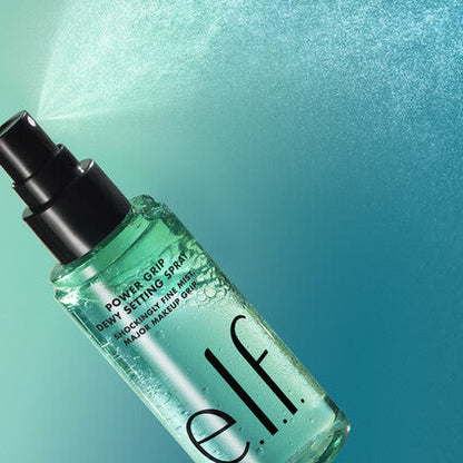 Power Grip Dewy Setting Spray / Spray fijador de maquillaje bifásico con efecto rocío| ELF Cosmetics