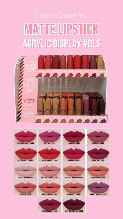 DLS  Matte Lipstick Acrylic Display - Beauty Creations