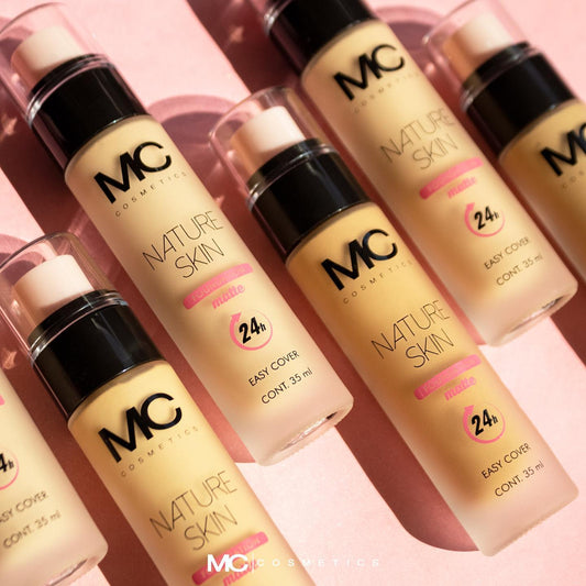 Nature Skin Matte Foundation 12 Piezas| Mc Cosmetics