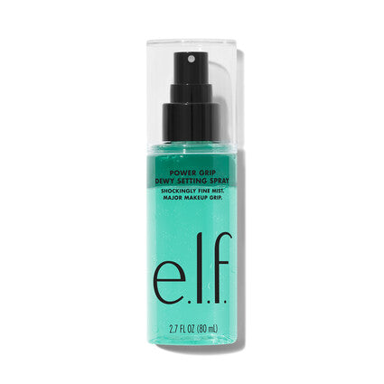 Power Grip Dewy Setting Spray / Spray fijador de maquillaje bifásico con efecto rocío| ELF Cosmetics