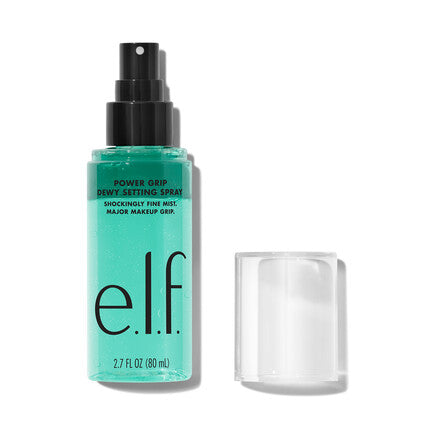 Power Grip Dewy Setting Spray / Spray fijador de maquillaje bifásico con efecto rocío| ELF Cosmetics