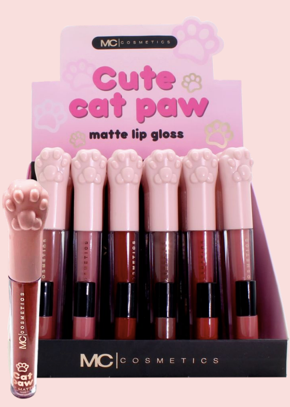 CUTE CAT PAW MATTE LIP GLOSS  GAMA DISPLAY - MC COSMETICS