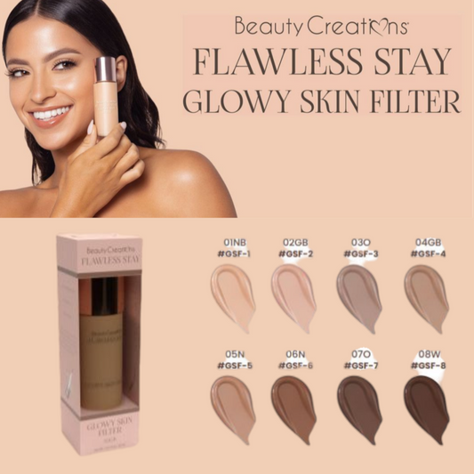 Flawless Stay Glowy Skin Filter - Base Líquida Glowy Skin Filter  | Beauty Creations