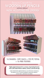 Wooden lip pencils display - Beauty Creations