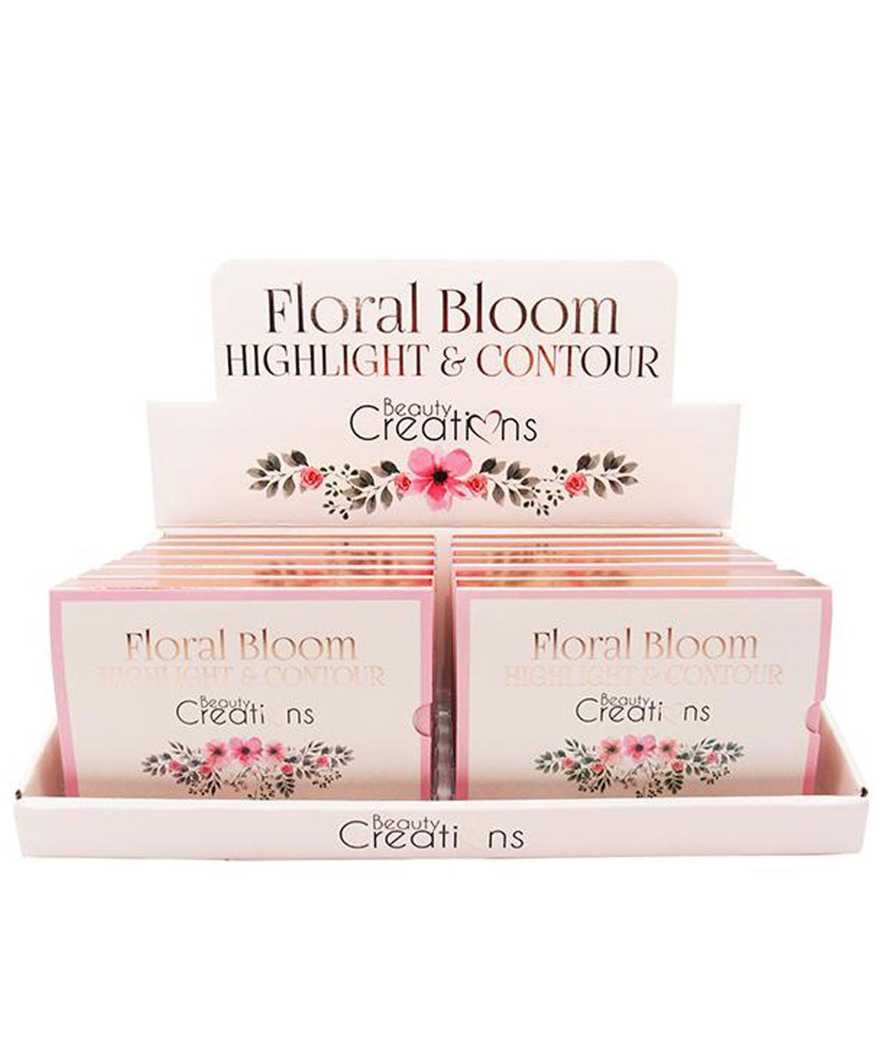 Display - Floral Bloom Highlight & Contour Kit 12 Piezas- BEAUTY CREATIONS