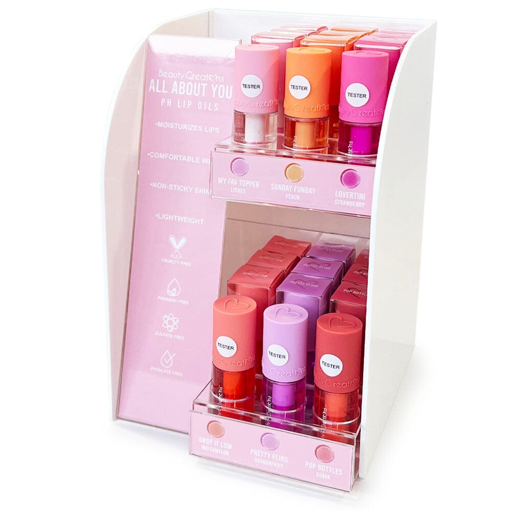 ALL ABOUT YOU PH LIPS OILS DISPLAY - BEAUTY CREATIONS