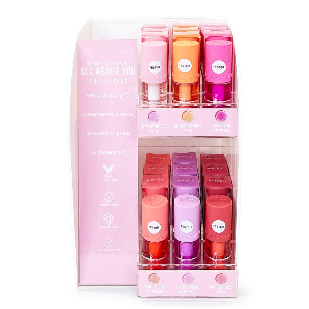 ALL ABOUT YOU PH LIPS OILS DISPLAY - BEAUTY CREATIONS