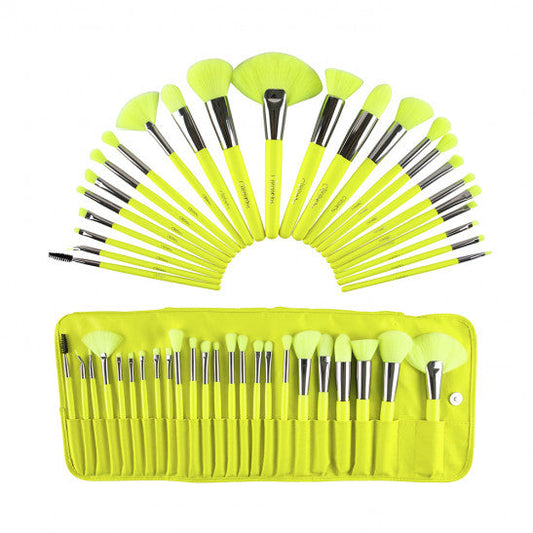 SET BROCHAS NEON AMARILLA 24 PZS - BEAUTY CREATIONS - Compra Maquillaje y Artículos de Belleza | Belle Queen Cosmetics